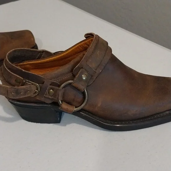 Frye brown leather harness mules - Picture 2 of 6